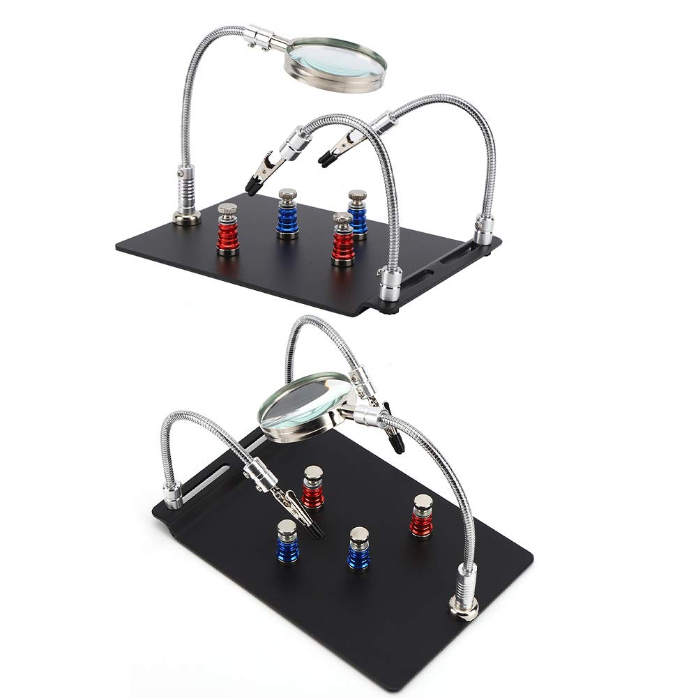 SIXRUN Supporto Magnetico per PCB X3 Strumento per Lente D'ingrandimento per Riparazioni della Scheda Madre, Design Resistente in Acciaio e Acrilico, Ideale per attività di Saldatura