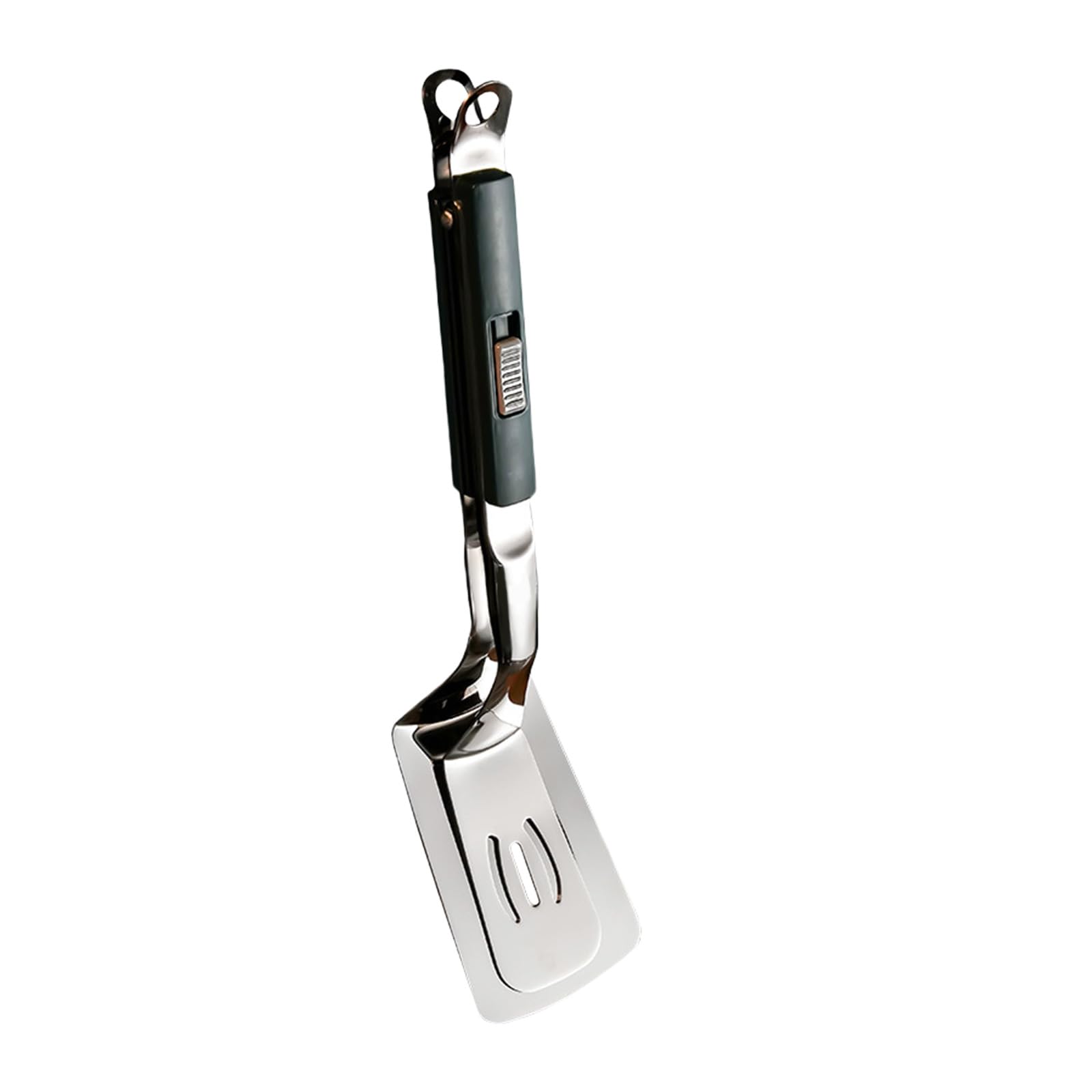 Buxuaaaa Multifunctional Kitchen Tongs with Secure Locks Mechanism for Grilling Frying and Food Turning Double Purpose Cooking Tongs and Spatula