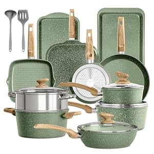 17 Piece Pots and Pans Set Non Stic...