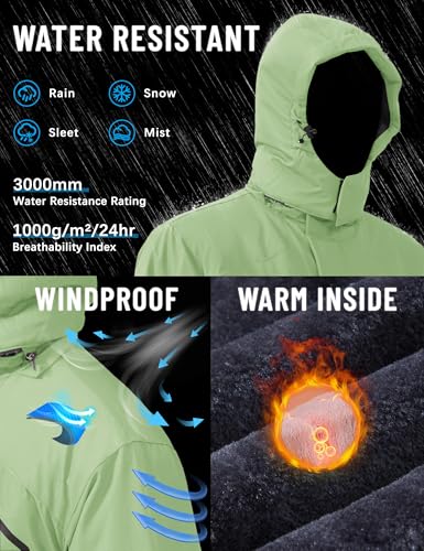 Image of TACVASEN Men's Winter Skiing Jackets Waterproof Thermal Snowboard Coats