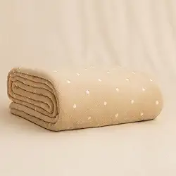 Cobertor Soft Casal Queen King GrossoDupla Face Manta Poa Macio (Bege, Queen)