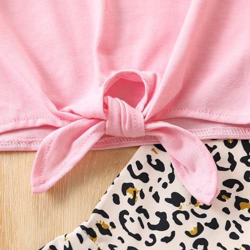 Image of Ayzozuy Tween Girls 2 Piece Outfits Short Sleeve Cartoon Graphic T-Shirt & Flared Pants Kids Clothing Set Size 8-13 Years
