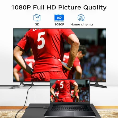 Image of 1.8m / 5.90ft DVI to HDMI Cable, HDMI Male to DVI Male Bi-Directional Adapter Cable, 24+1 | High Speed Cable Support 1080P HD for Raspberry Pi, Roku, Xbox One.