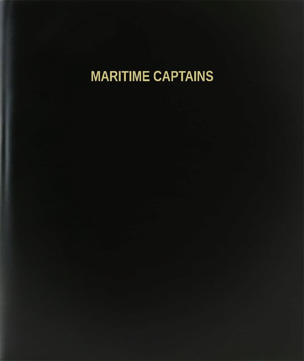 BookFactory Maritime Captains Log Book/Journal/Logbook - 120 Page, 8.5''x11'', Black Hardbound (XLog-120-7CS-A-L-Black(Maritime Captains Log Book))