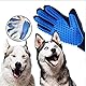 Premium Magic Brush Fellpflege-Handschuh für Hund, Katze und Pferd I Tierhaarentferner praktische Fellwechsel Zubehör Bürste zum Entfernen für Kurze und Lange Tier-Haare (Blau, Links)