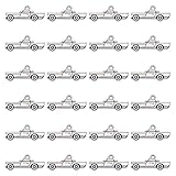 60pcs Antique Silver Plated Car Charms Pendant DIY Bracelets Necklace Jewelry Making Craft Wholesale 27mmx11mm (A198)