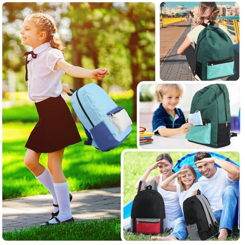 Image of Amylove 12 Pack Backpack in Bulk 17 inch Lightweight Outdoor Travel Bag Classic Bookbags Bulk for Elementary Middle High(Multicolor)