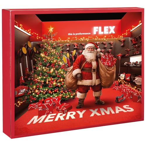 Flex Xmas 2025 (Adventskalender mit 4V Akkuschraubendreher und umfangreicher Bit-/Bohrerbox Kalender) 534227