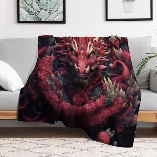 Manta de dragón mullida para sofá o cama de 100x130 cm 3