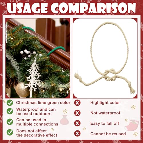 Attaches de guirlande de Noël sangle serpent silicone réutilisable pour artisanat - 5