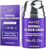 MAREE Face Moisturizer – Retinol Face Cream for Women Moisturizing with Collagen & Hyaluronic Acid – Day & Night Anti-Aging Facial Wrinkle DD Cream Moisturizer for Dry Skin – Crema Para la Cara