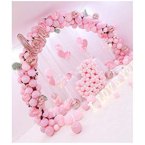 HiPPITY HOP The party collective Pink Latex Macron Candy Pastel Colored 12 Inch Balloon For Girl Birthday, Bachelors Decoration (20 pcs Pack of 1)