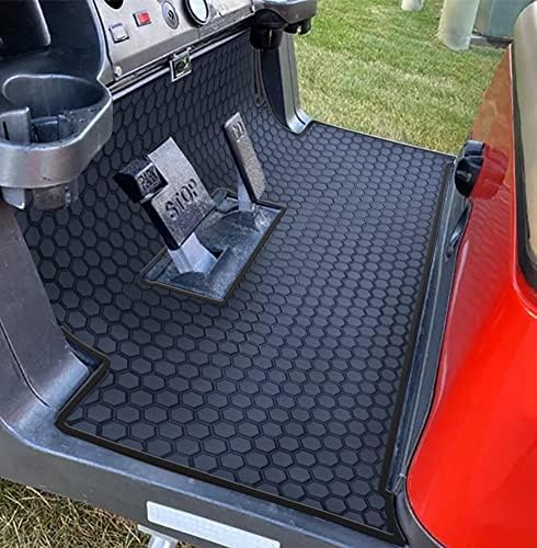 Matericuo Golf Cart Floor Liner Mat Full Coverage Custom Fit for 2 and 2+2 Club Car Models Precedent 2004-2023/Onward & Tempo (2017-2023)/Villager & V4L (2019-2023 Black
