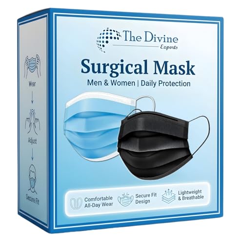 Image of Surgical Mask for Men & Women | Certified by ISO & CE to Protect Mouth Droplets, Dust and Pollution Combo
