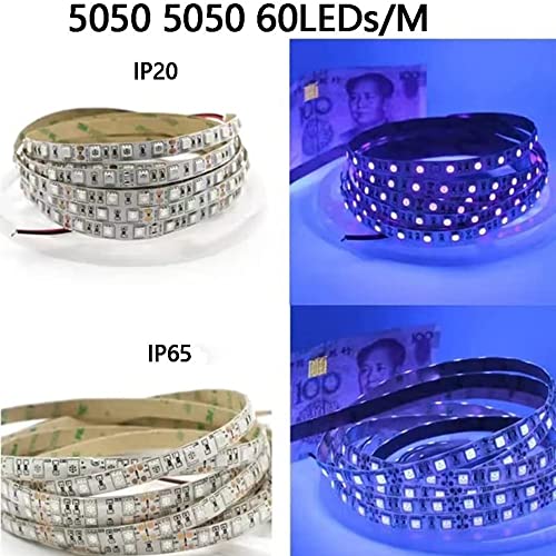 Tira LED UV Negro 5m 300 LEDs Impermeable con Fuente 12V miniatura 3