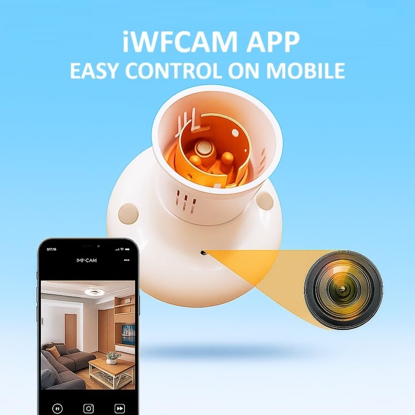Image of SAFETYNET 1080P Full HD WiFi Security Camera | 24 /7 Continuous Power | iWFCam App Live View | Motion Detection | Loop Recording | Mobile & PC Monitoring (Straight Holder)