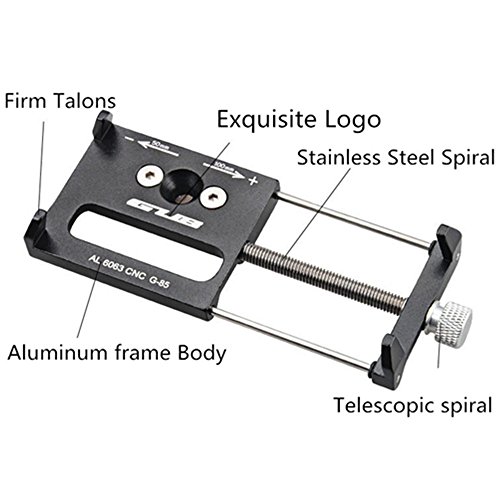 Gub Bicycle & Motorcycle Phone Mount, Aluminum Alloy Universal Bike Handlebar Phone Mount Holder Adjustable Compatible With Iphone X Xr Xs 7S 8 Plus,Compatible With Samsungs9/S8/Note5/4 (Black) #TOP4