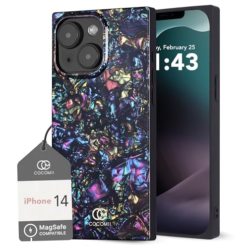 Image of COCOMII Rectangle for iPhone 14 /13 Case, Nebula Abalone Shell
