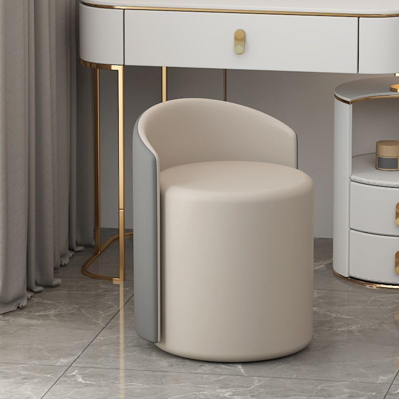 Get Set Style Pouf Ottomano Rotondo Imbottito Multiuso - Sedia Per Trucco, Poggiapiedi, Seduta Extra Per Soggiorno E Camera Da Letto