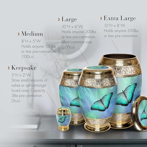 Image of Bokeh Butterfly Cremation Urns for Human Ashes Adult Female Urns for Ashes
