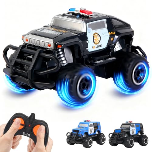 Pup Go Polizeiauto Ferngesteuert mit Licht, ferngesteuertes Auto ab 3 4 5 6...
