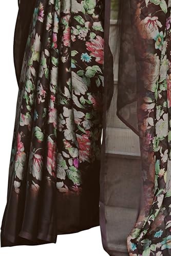 Image of MIRCHI FASHION Saree for Woman Chiffon Floral Printed | Breathable Lightweight Summer Sari for Office and Home Use with Blouse Piece (Available in 20 Colors)