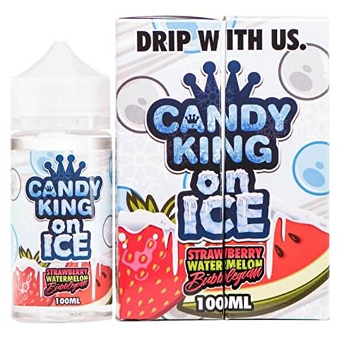 Strawberry Watermelon Bubblegum ON ICE (100ml) Plus e Liquid by Candy King Nikotinfrei