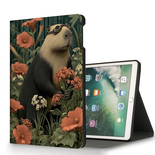 RUUHLJLET for Samsung Galaxy Tab S8/S7 2022/2020 11 Inch Model X700/X706/T870/T875/T878 Tablet Case,Auto Wake/Sleep,Adjustable Stand Protective Cover - Beaver Goggles Floral