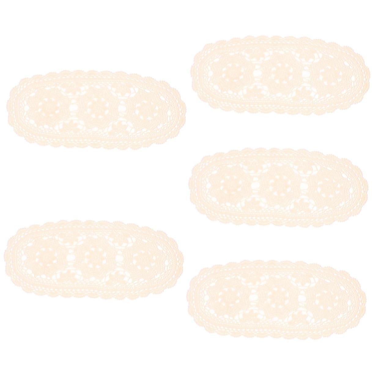 Nappe crochet en coton beige Amosfun pour meuble et table de nuit