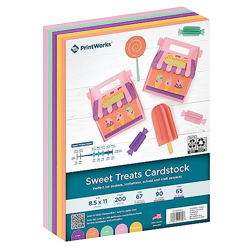 Papier cartonné sans trace blanche à la découpe PrintWorks Sweet Treats 200 pages