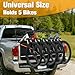 Ytonet Tailgate Bike Pad Holds 5 Bikes, Heavy Duty Tailgate Pad for Mountain Bikes with Tool Pockets & Reflective Strips, Scratch-Resistant Truck Bike Tailgate Pad Match Mid-Size & Compact Pickups