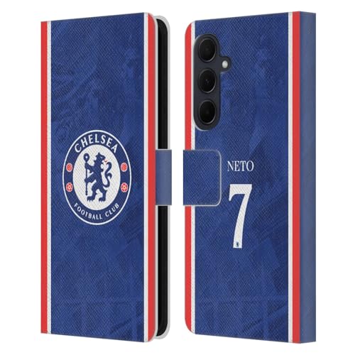 Étui Chelsea FC Pedro Neto pour Samsung Galaxy A35 5G en cuir avec fentes pour cartes