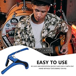 1pc Capo à pince à dégagement rapide pour guitares acoustiques, électriques et basses – Bleu - Les Beatles, Paul McCartney, John Lennon, RIngo Starr, George Harrison 1pc Capo à pince à dégagement rapide pour guitares acoustiques, électriques et basses - Bleu – Image 6