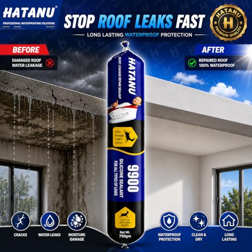 Image of 9900 Leakage Solution 750gm | Waterproof Silicone Sealant for Terrace Waterproofing, Crack Repair, Water Tank Leak Repair, Concrete, Metal Sheet & Tile Sealing.