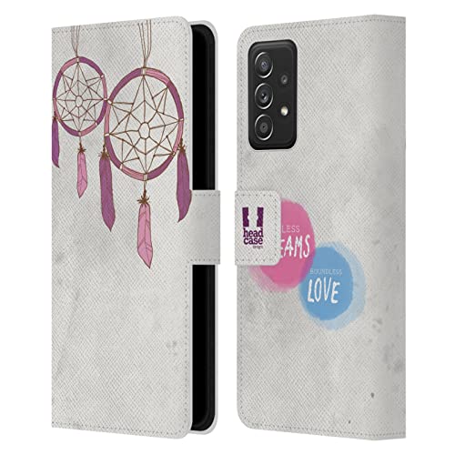 Étui portefeuille Galaxy A53 5G Head Case Designs en cuir motif capteur de rêves