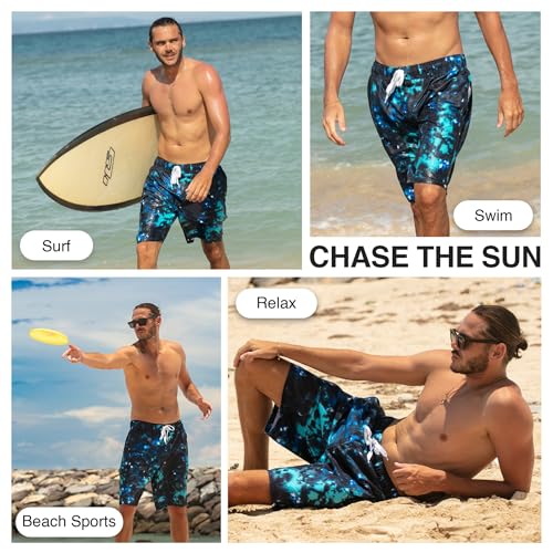 Image of Kanu Surf Men's Big Viper Extended Size Stripe Swim Trunk