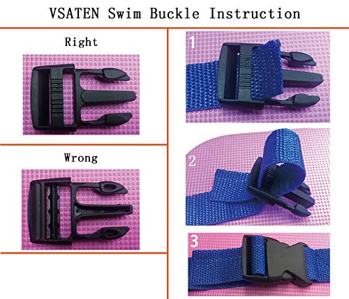 VSATEN Back Float, Swim Belt Bubble Adjustable 3 Layers Thicken Split Foam Learning Safety Training Board Pool Floaties for Kids Toddlers Swimming Beginners Floats Swim Lessons Equipment (60lb-100lb)