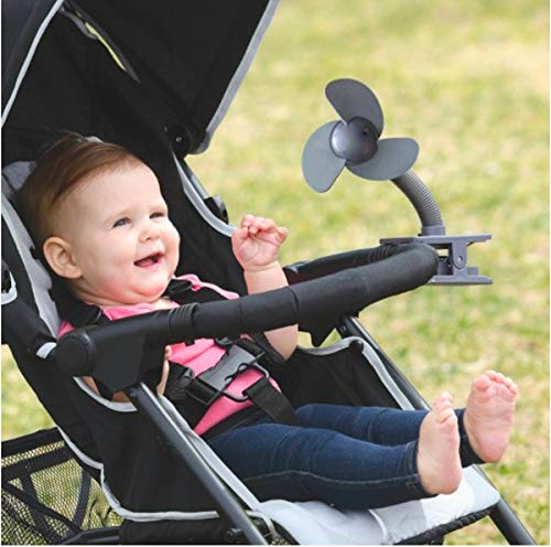 MINI VENTILADOR COM PÁS MACIAS PORTÁTIL, Girotondo Baby, Branco, cinza