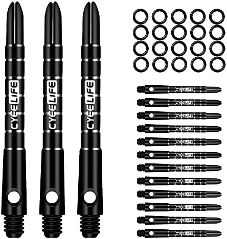 CyeeLife Dart Shafts 15Packs 48mm Black
