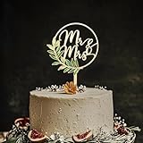 Boisdubois Rustic Wooden Wedding Cake Topper Mr and Mrs - Eco-Friendly, Handcrafted for Wedding Cakes, Bridal Shower, Anniversary Decorations