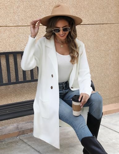 Image of CiCiBird Women Fall Long Cardigan Sweater Trendy Knit Jacket Coat Dressy Blazer Coatigan