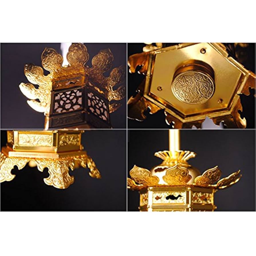 Amazon｜仏縁堂ブランド：吊灯篭【アルミ製 神前燈籠 六角丁足型