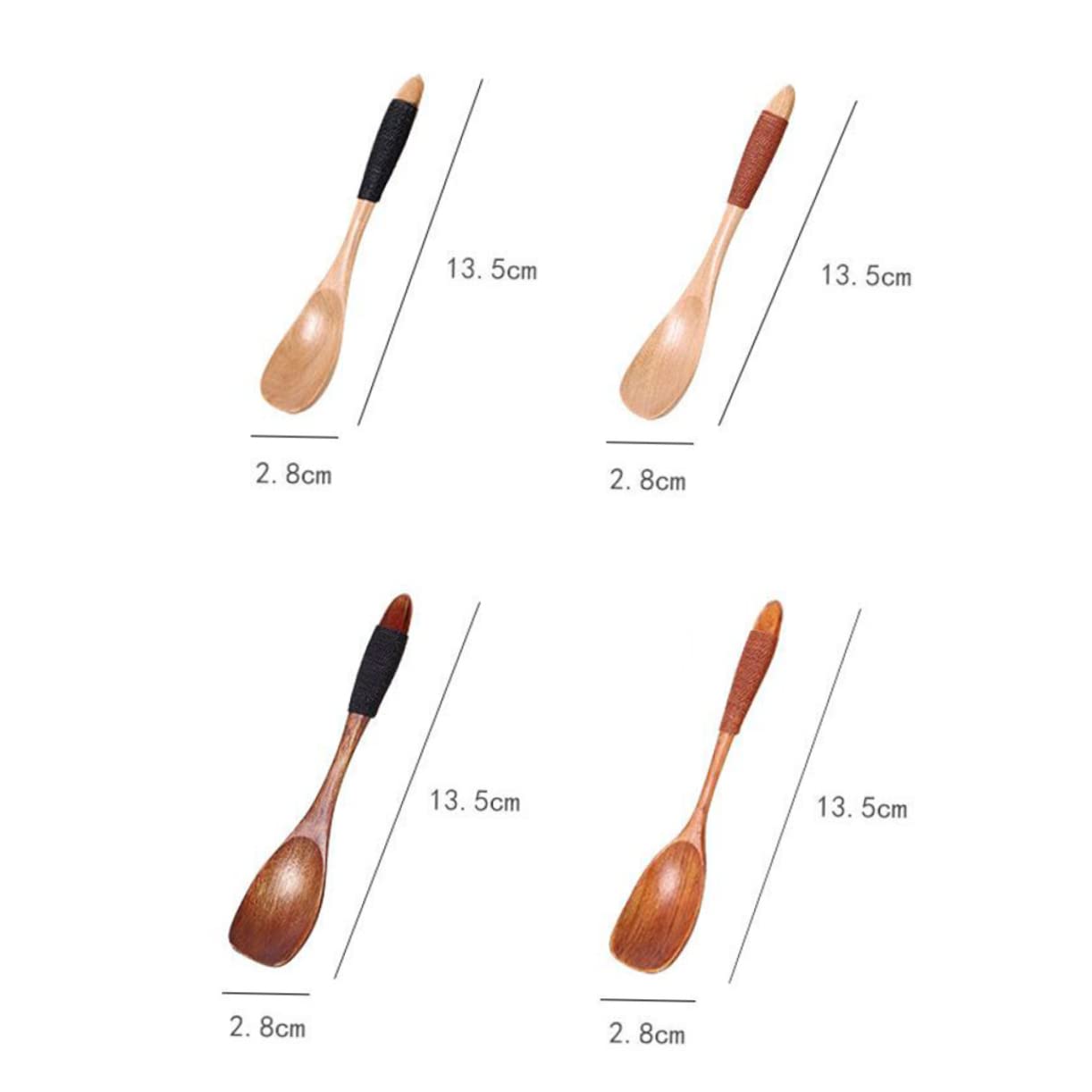 Cabilock Handmade Solid and Girls Teaspoon Set Honey Sugar Soup Spoons for Toddlers Infants