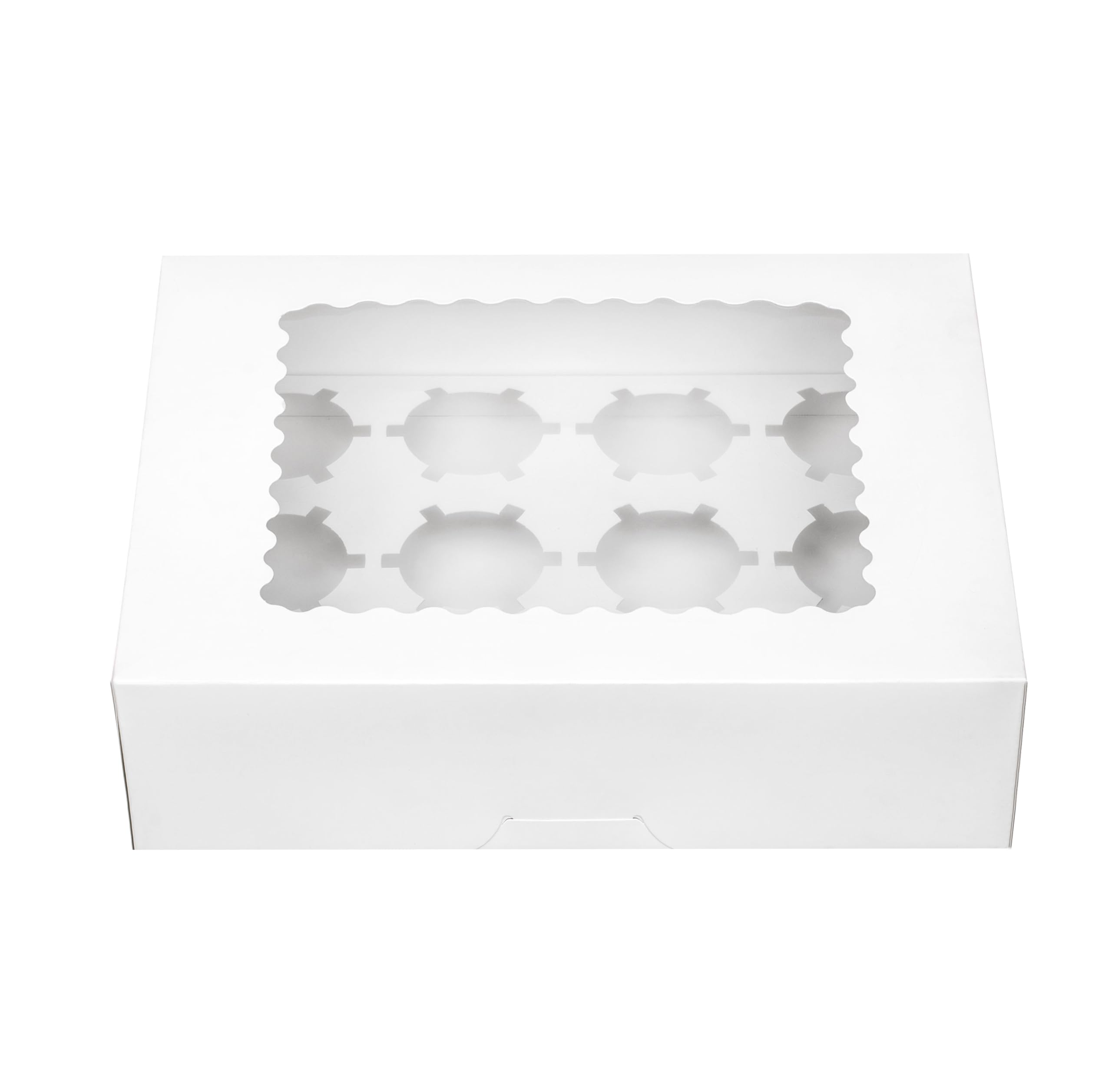 LONGTEAM 12 Holders Cupcake Boxes, 3-Set Cupcake Container with Window Transport Holders Holding 36 pastry Box for Birthday, Holiday, Party Bakery Supplies (White-3 Sets)