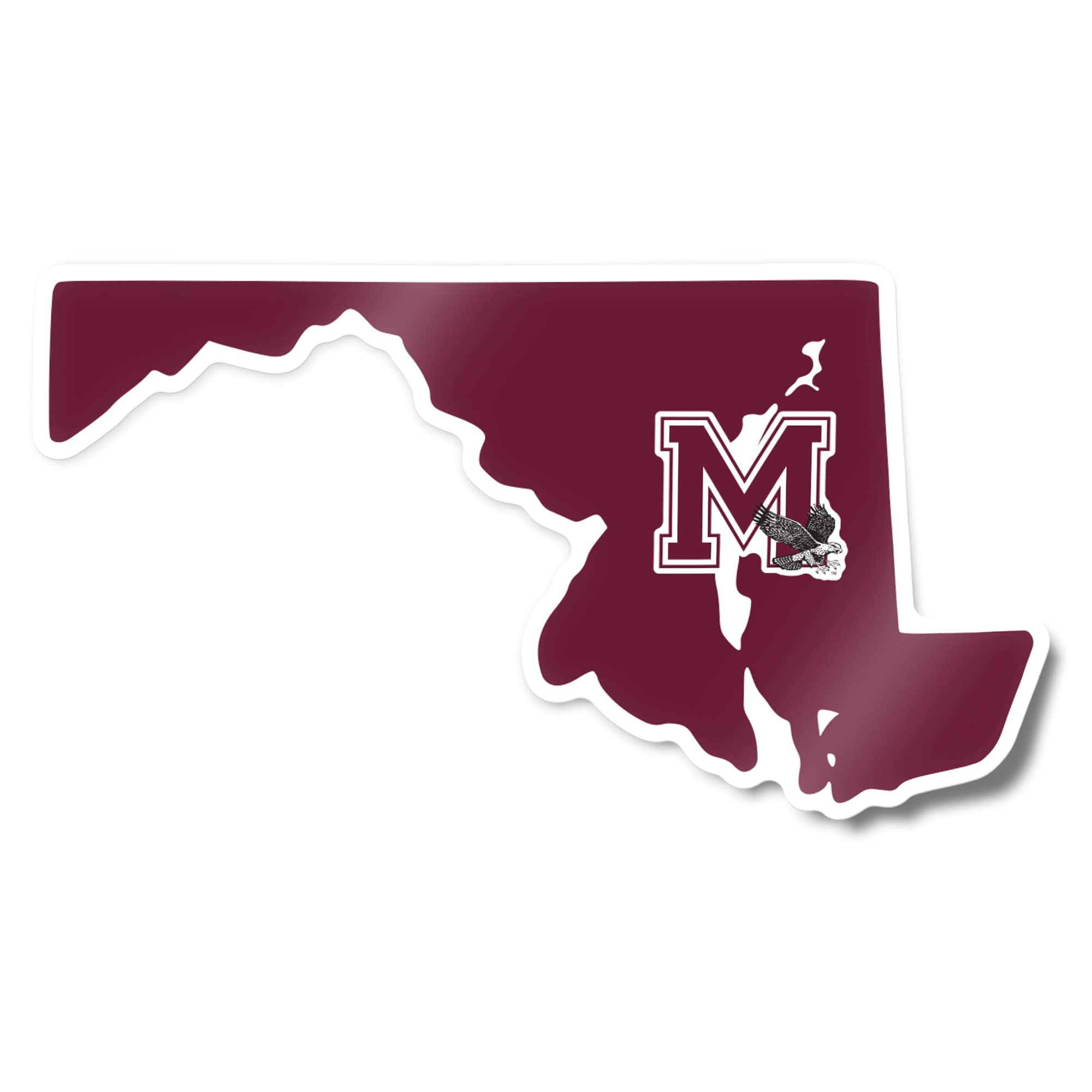 Amazon.com: University of Maryland Eastern Shore UMES Hawks Vinyl Decal  Laptop Water Bottle Car Scrapbook (State Border Sticker) : Sports & Outdoors