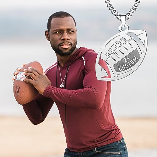 LoEnMe Jewelry Personalized Jersey Number Necklaces for Men Athletes Sport Pendant Stainless Steel Number Chain for Football Basketball Volleyball Team Inspiration Gifts4
