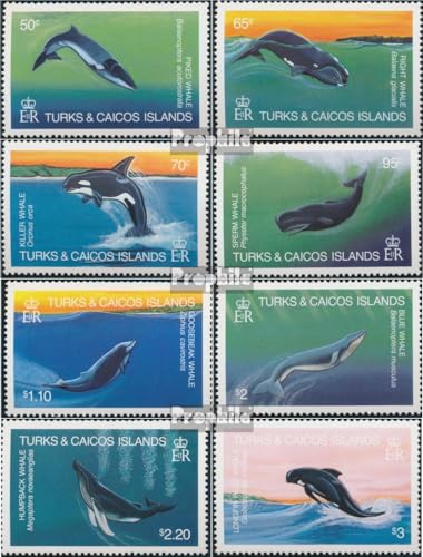 Sellos de ballenas sin marcas Prophila Turks y Caicos 1983 MNH goma original