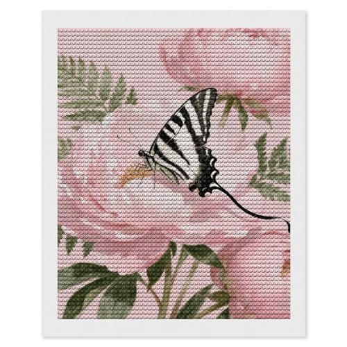 Kit broderie diamant 5D pivoine anti stress activité manuelle adulte