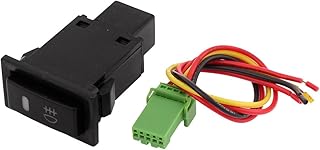 uxcell DC 12V Panel Mount Latching Red Pilot 4 Wire Fog Light Switch