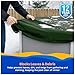 Blue Wave Silver 12-Year 18 ft x 34 ft Oval Above Ground Pool Cover for Winter– Durable & Weather-Resistant Polyethylene, 4 ft Overlap, Black Underside, Reinforced Grommets, Winch, Cable, Forest Green